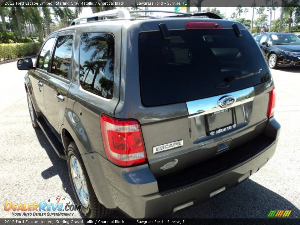 2012 Ford Escape Limited Sterling Gray Metallic / Charcoal Black Photo #9