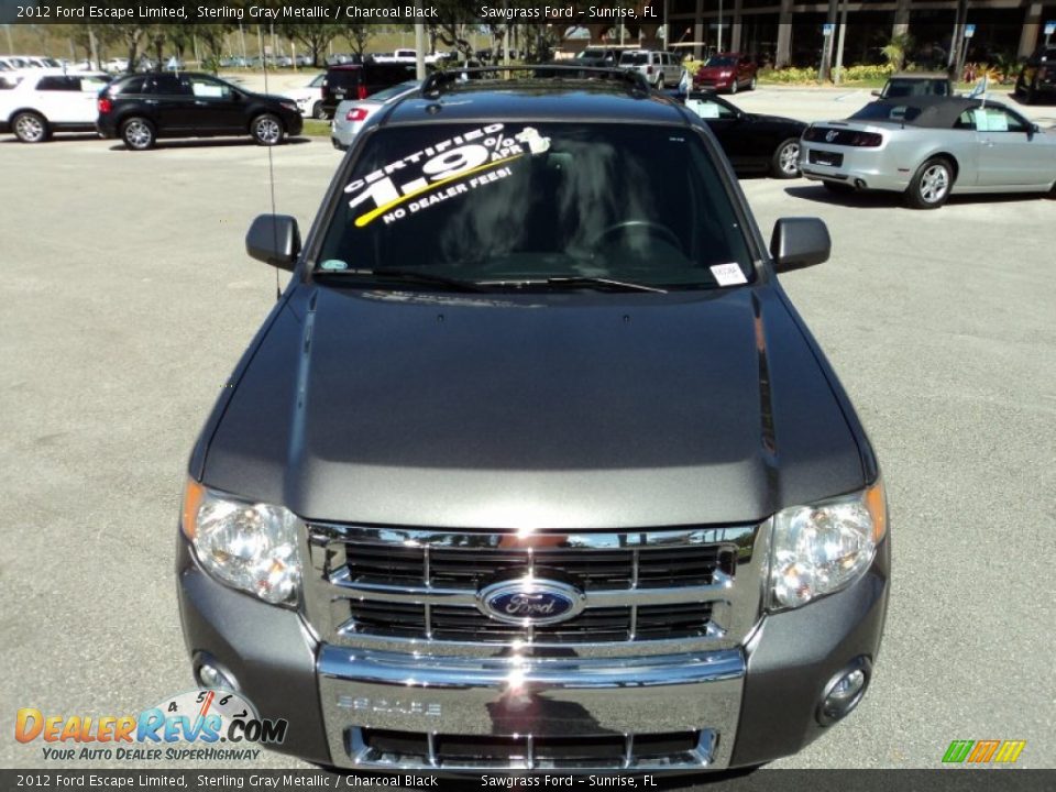 2012 Ford Escape Limited Sterling Gray Metallic / Charcoal Black Photo #16