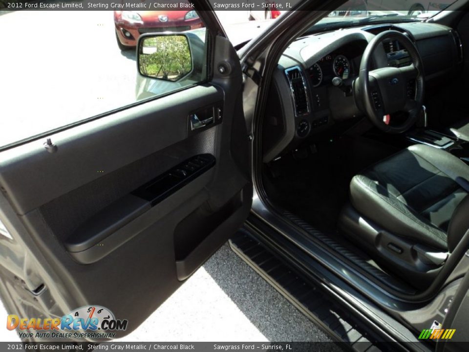 2012 Ford Escape Limited Sterling Gray Metallic / Charcoal Black Photo #17