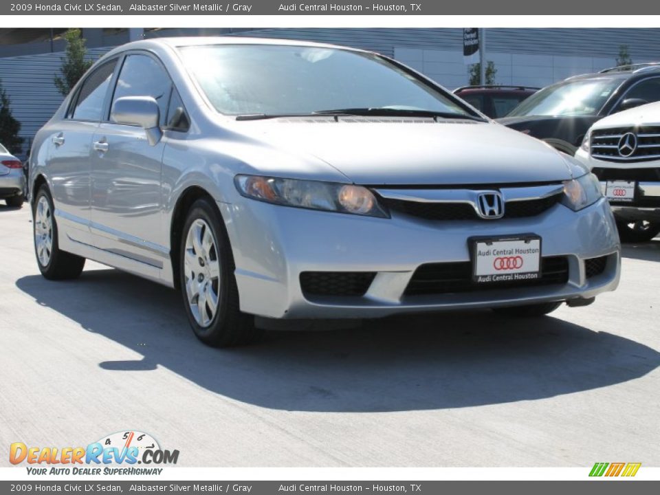 2009 Honda Civic LX Sedan Alabaster Silver Metallic / Gray Photo #1