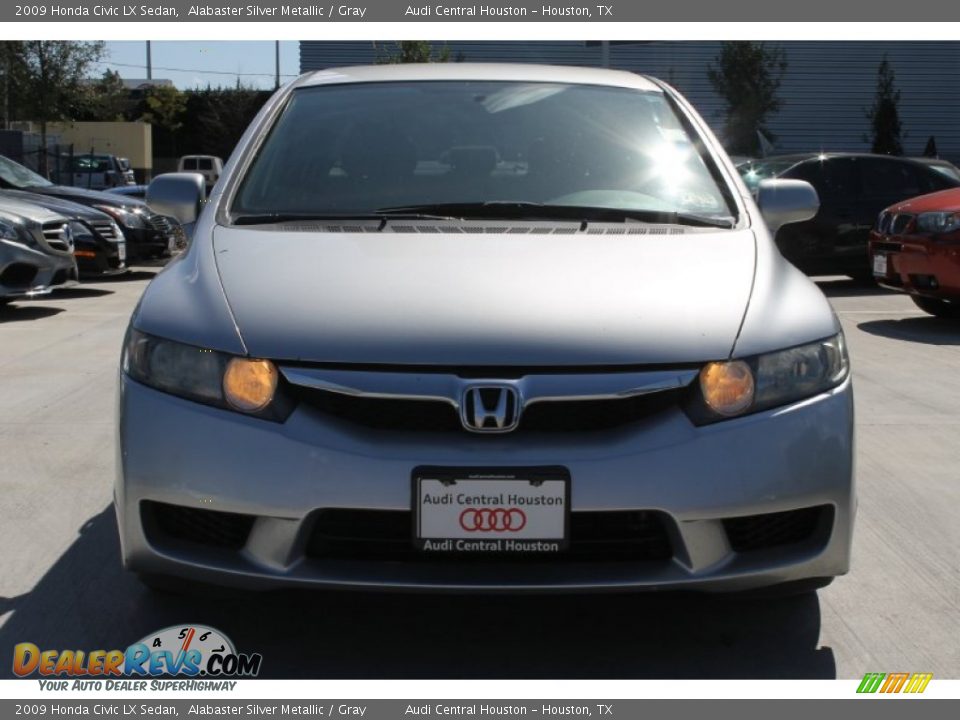 2009 Honda Civic LX Sedan Alabaster Silver Metallic / Gray Photo #2