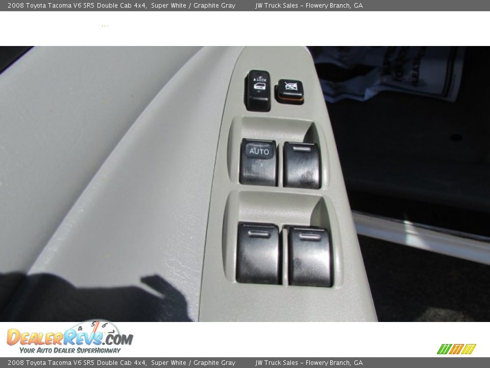 2008 Toyota Tacoma V6 SR5 Double Cab 4x4 Super White / Graphite Gray Photo #15