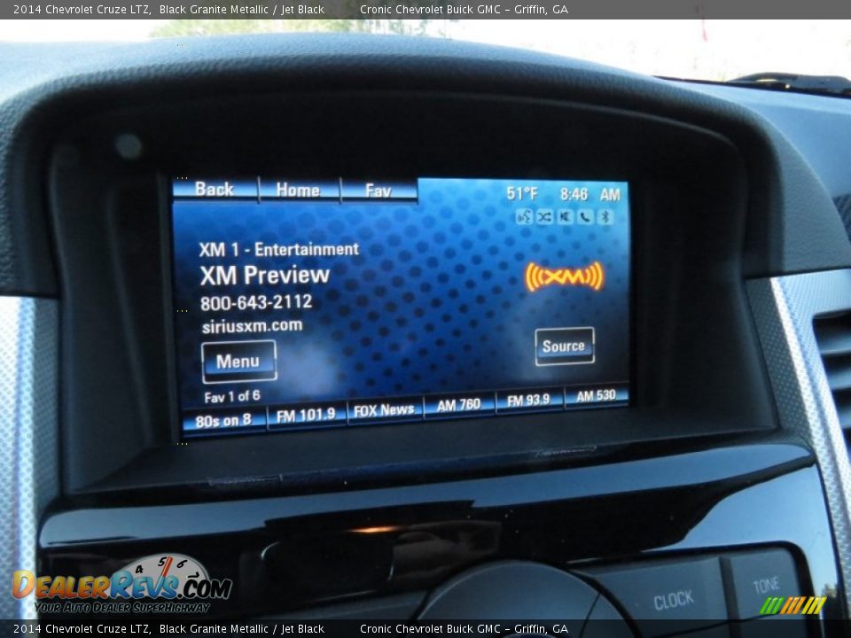 2014 Chevrolet Cruze LTZ Black Granite Metallic / Jet Black Photo #15