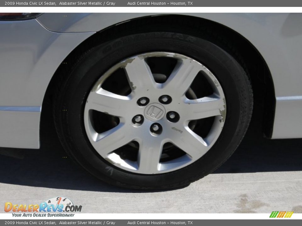 2009 Honda Civic LX Sedan Alabaster Silver Metallic / Gray Photo #4