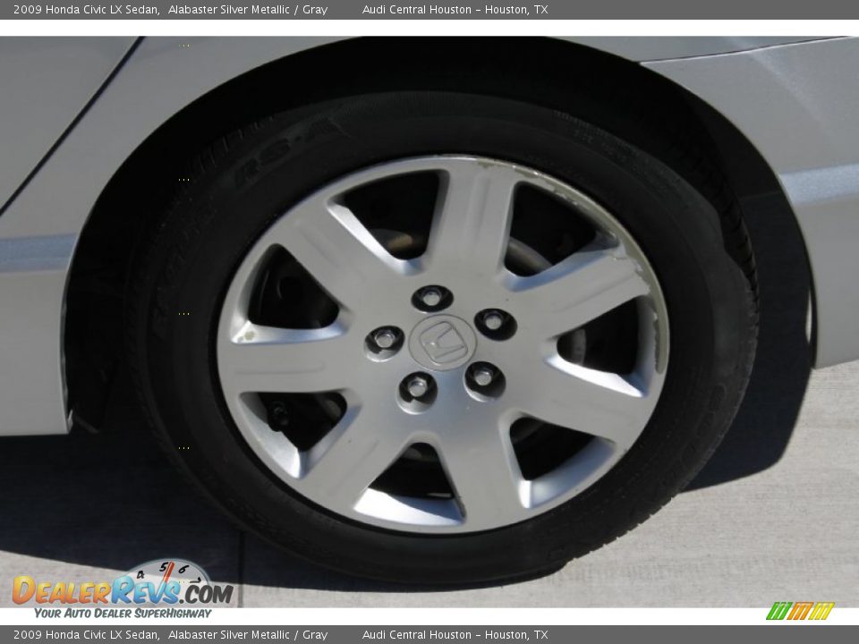 2009 Honda Civic LX Sedan Alabaster Silver Metallic / Gray Photo #6