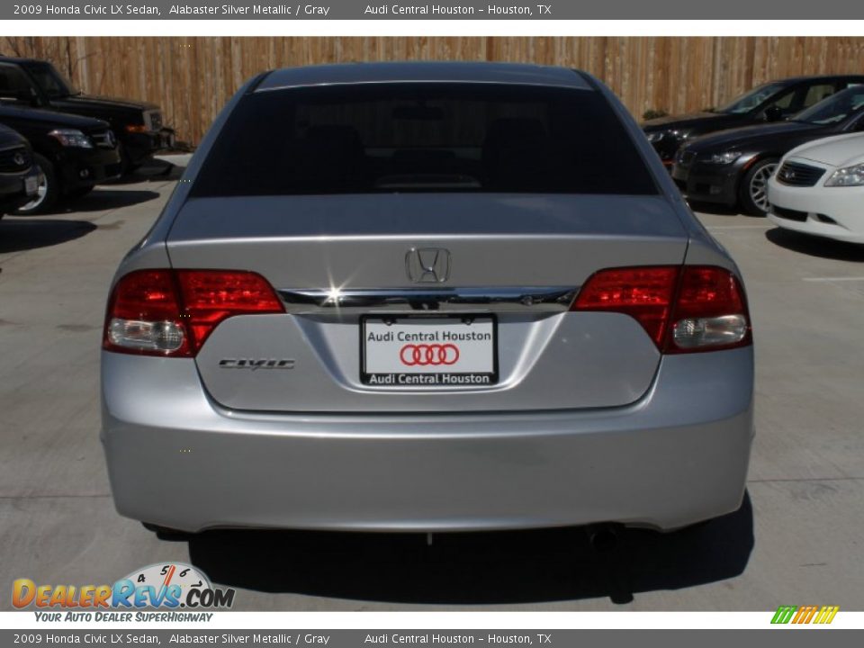 2009 Honda Civic LX Sedan Alabaster Silver Metallic / Gray Photo #8