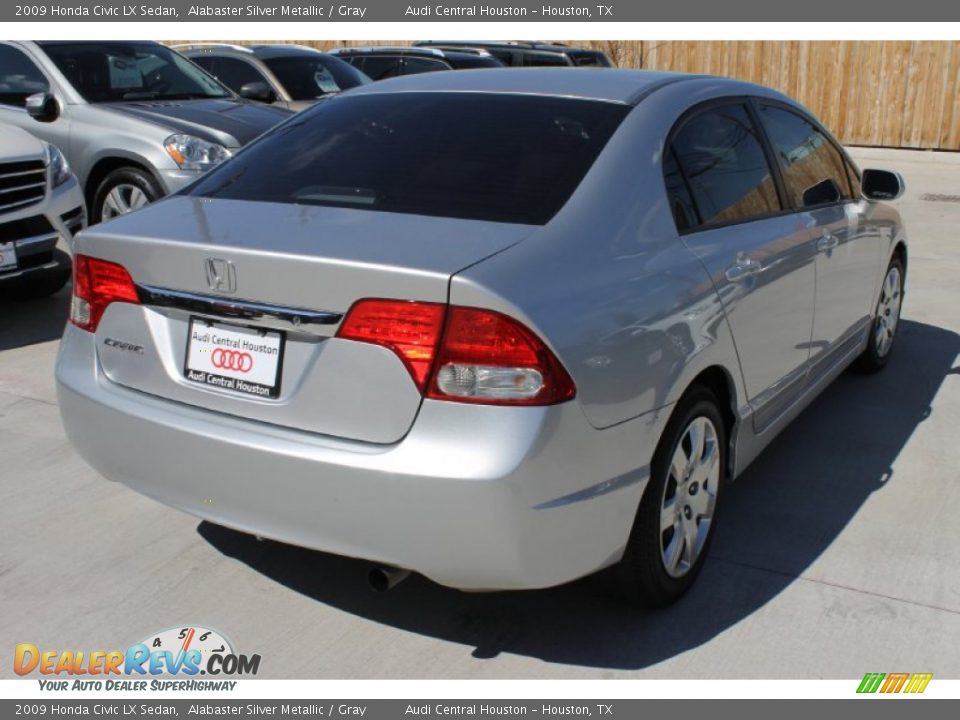 2009 Honda Civic LX Sedan Alabaster Silver Metallic / Gray Photo #9