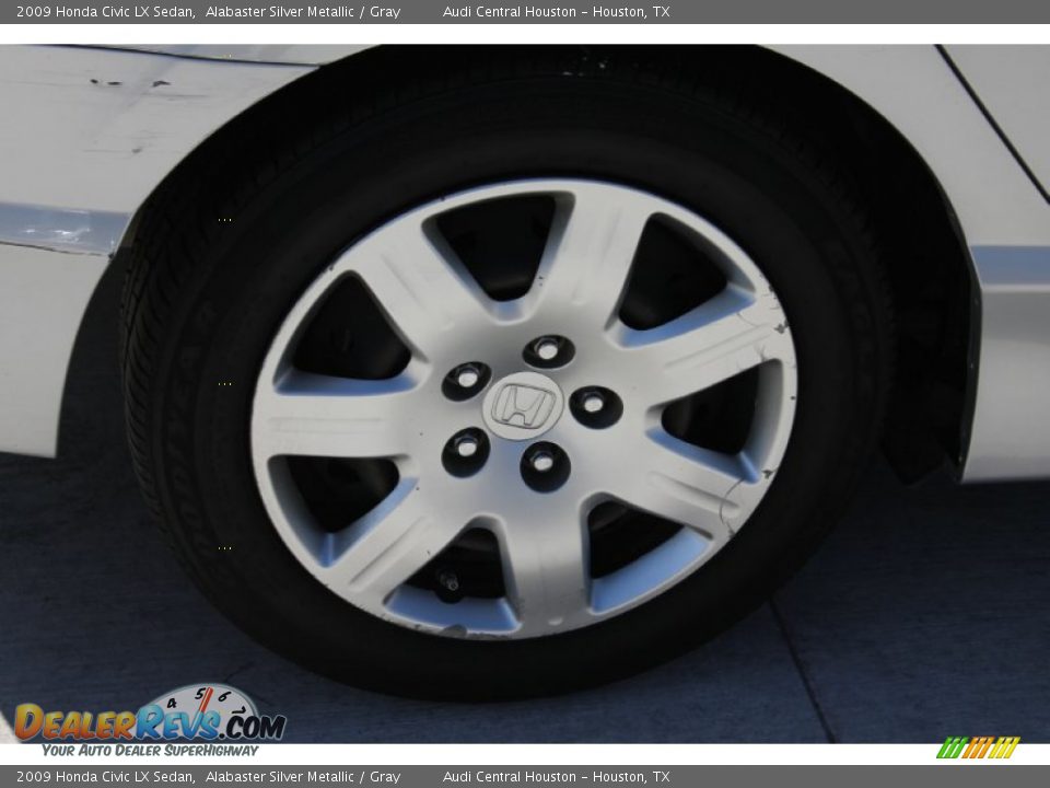 2009 Honda Civic LX Sedan Alabaster Silver Metallic / Gray Photo #10