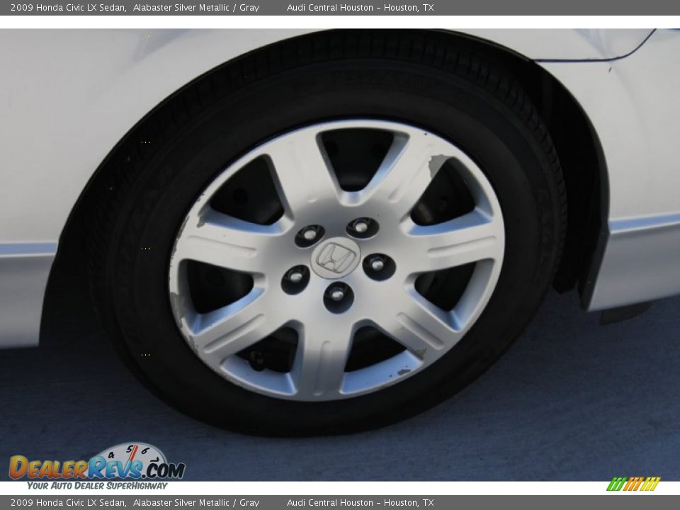 2009 Honda Civic LX Sedan Alabaster Silver Metallic / Gray Photo #12