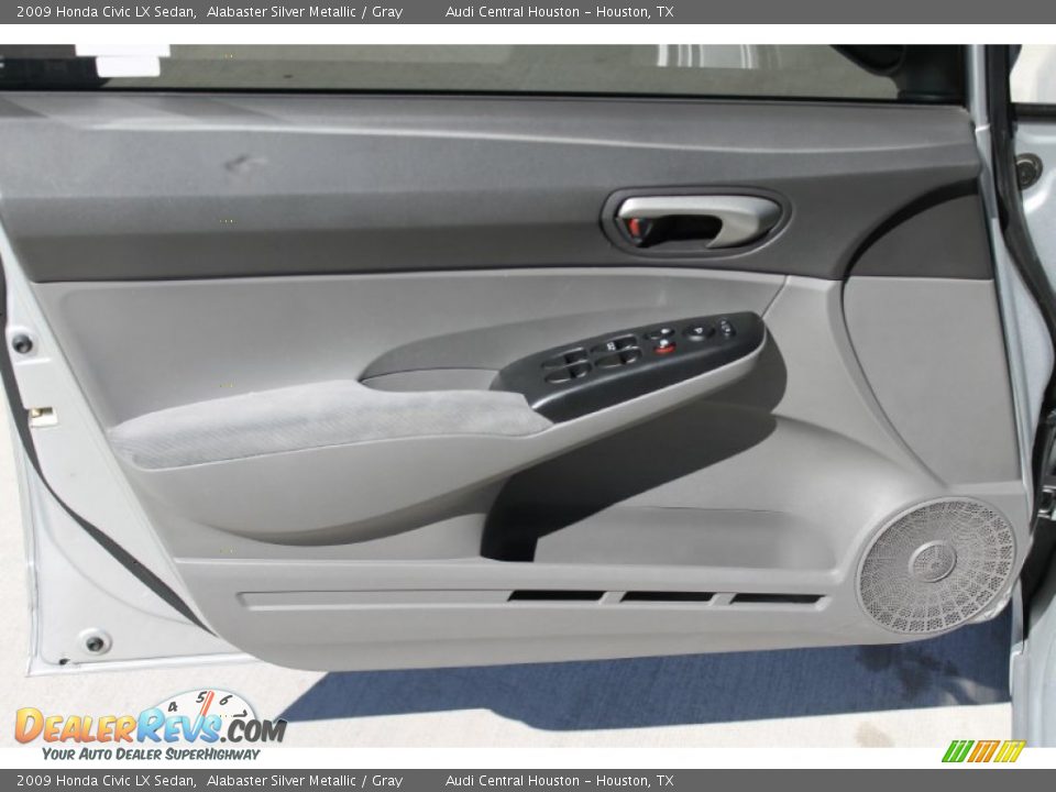 2009 Honda Civic LX Sedan Alabaster Silver Metallic / Gray Photo #13