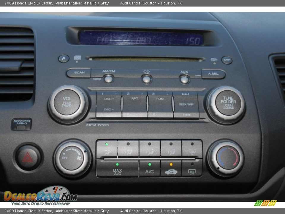 2009 Honda Civic LX Sedan Alabaster Silver Metallic / Gray Photo #16
