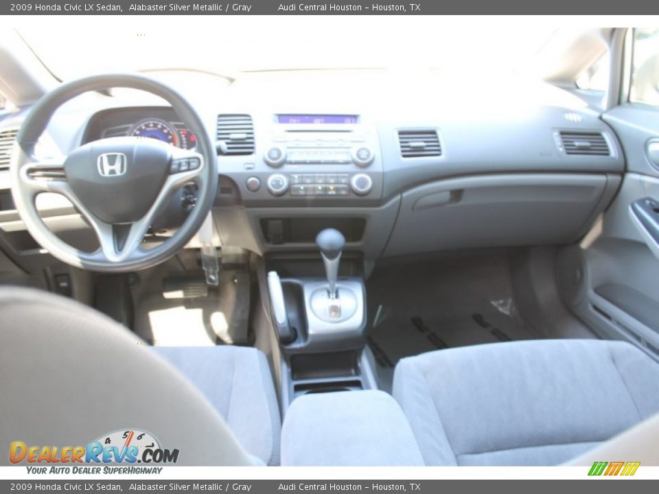 2009 Honda Civic LX Sedan Alabaster Silver Metallic / Gray Photo #22