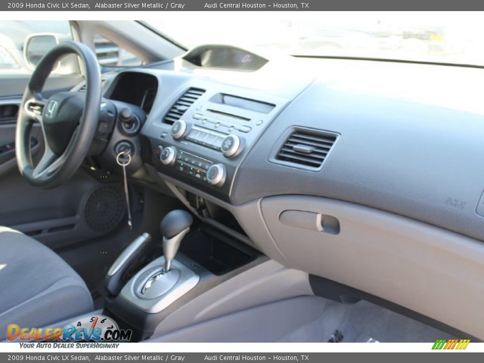 2009 Honda Civic LX Sedan Alabaster Silver Metallic / Gray Photo #28