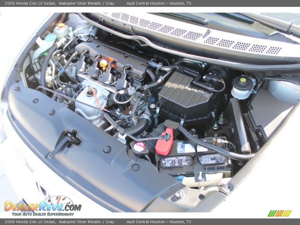 2009 Honda Civic LX Sedan Alabaster Silver Metallic / Gray Photo #30