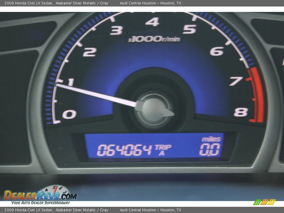2009 Honda Civic LX Sedan Alabaster Silver Metallic / Gray Photo #32