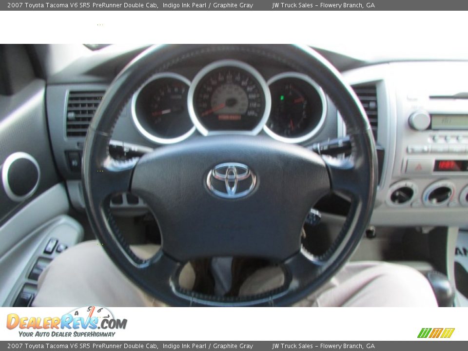 2007 Toyota Tacoma V6 SR5 PreRunner Double Cab Indigo Ink Pearl / Graphite Gray Photo #23