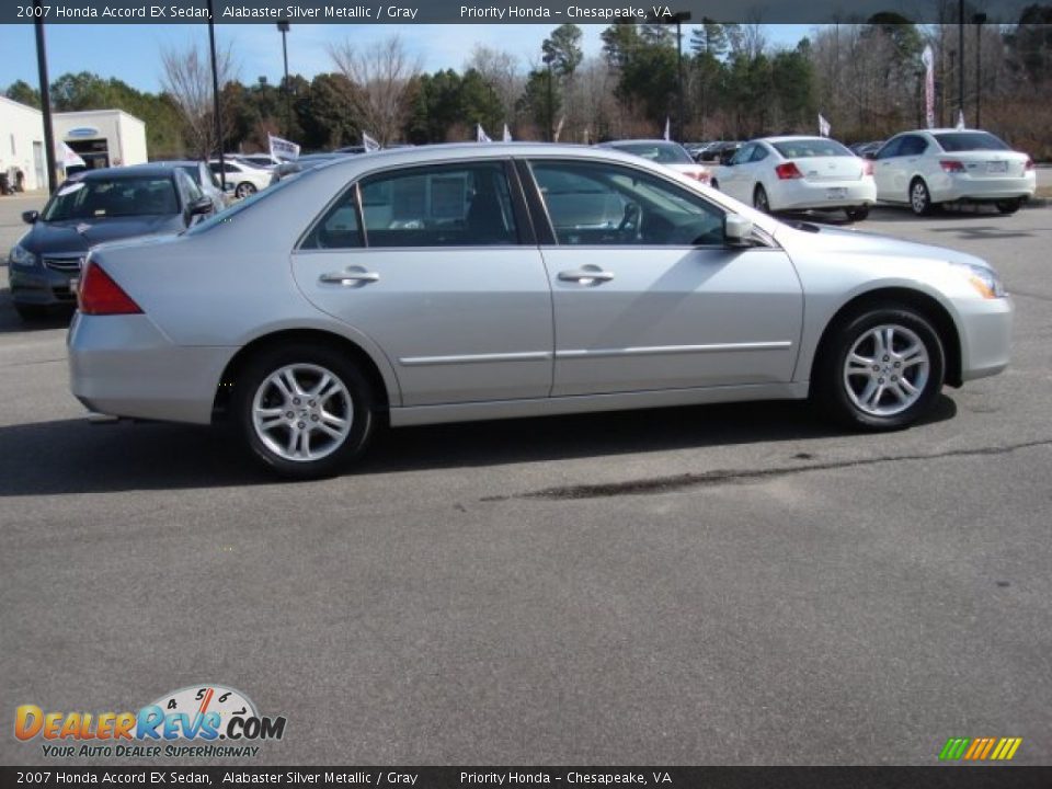 2007 Honda Accord EX Sedan Alabaster Silver Metallic / Gray Photo #7