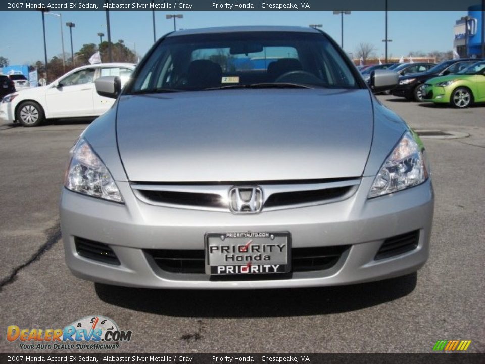 2007 Honda Accord EX Sedan Alabaster Silver Metallic / Gray Photo #9