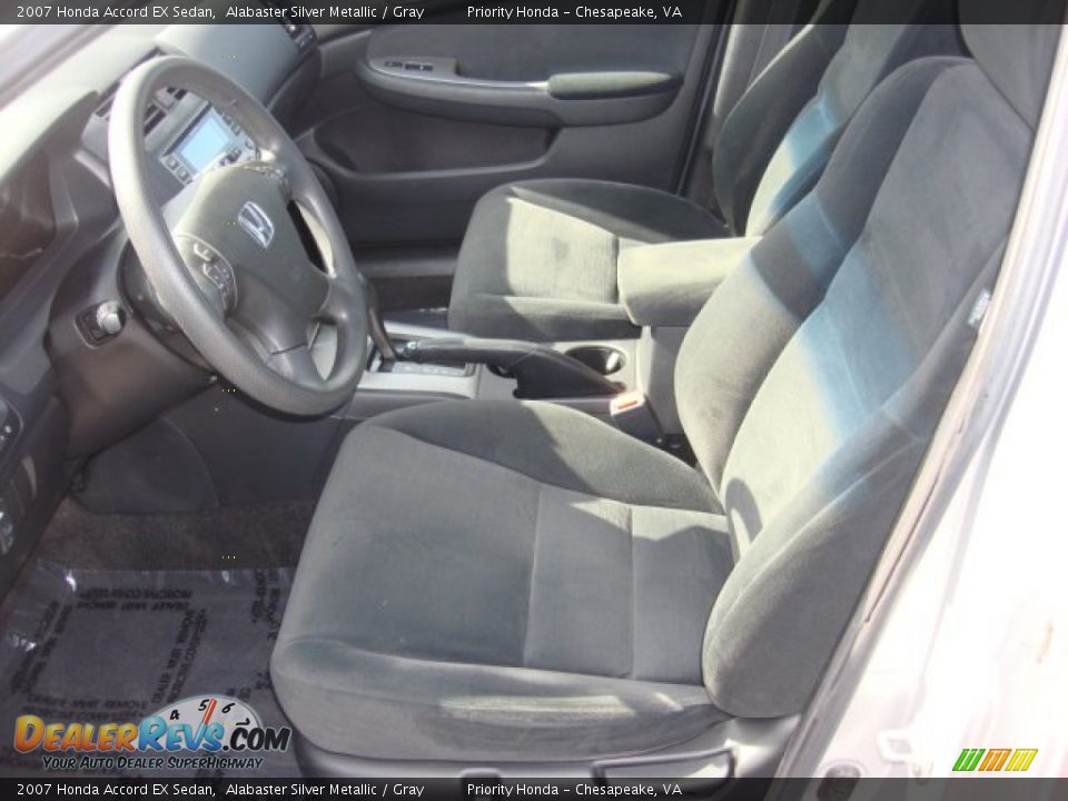 2007 Honda Accord EX Sedan Alabaster Silver Metallic / Gray Photo #10