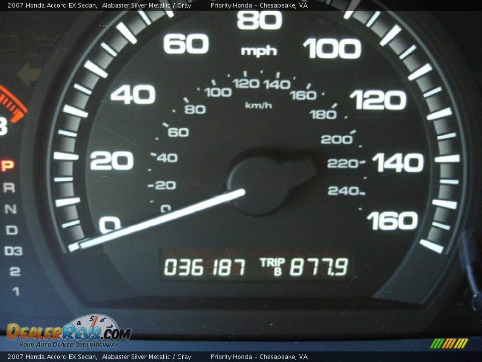 2007 Honda Accord EX Sedan Alabaster Silver Metallic / Gray Photo #18