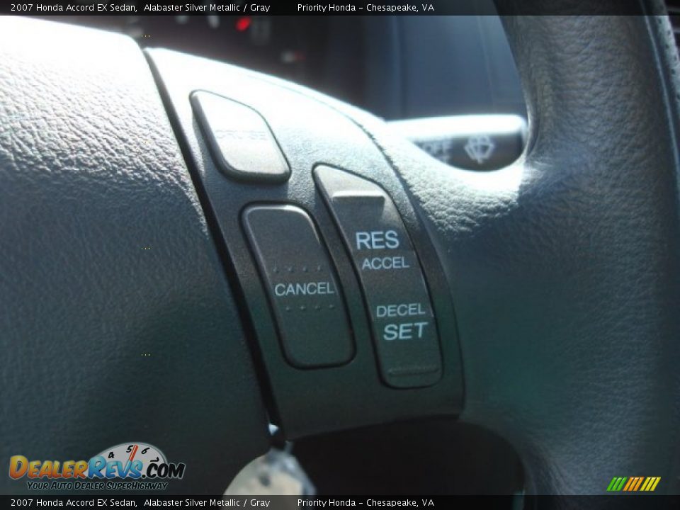 2007 Honda Accord EX Sedan Alabaster Silver Metallic / Gray Photo #22