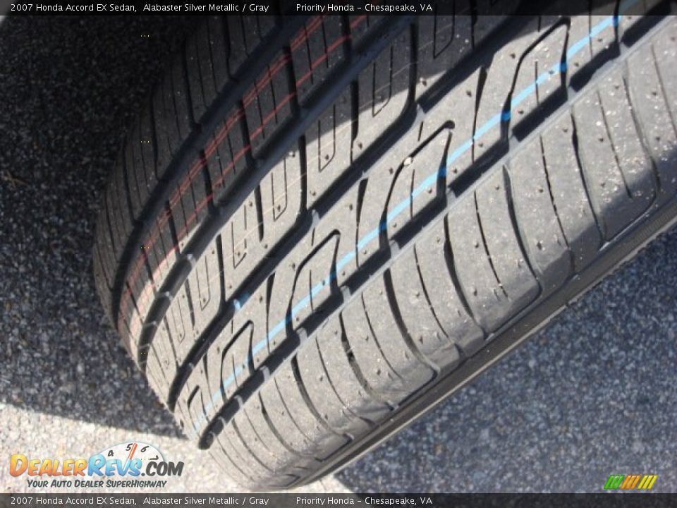 2007 Honda Accord EX Sedan Alabaster Silver Metallic / Gray Photo #26