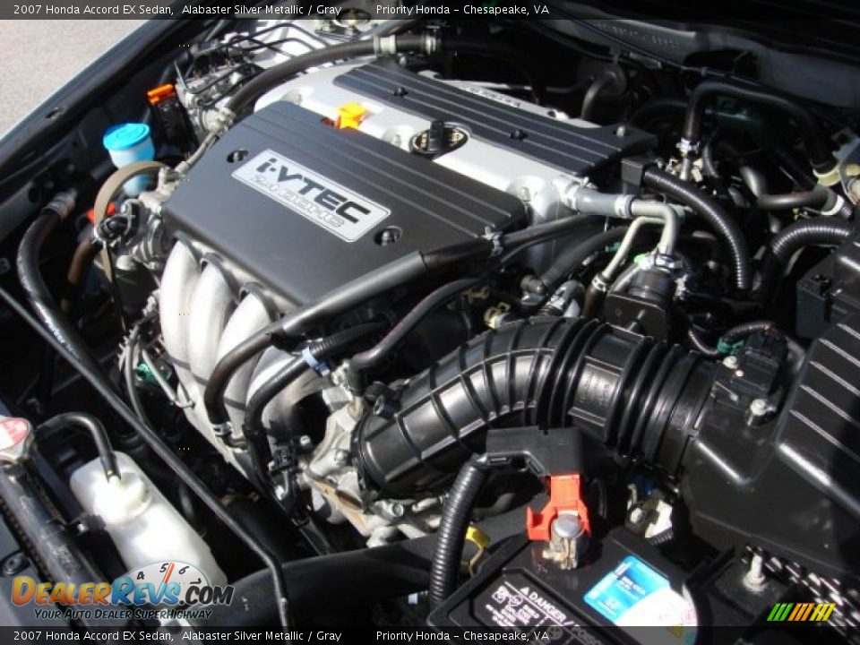 2007 Honda Accord EX Sedan Alabaster Silver Metallic / Gray Photo #27