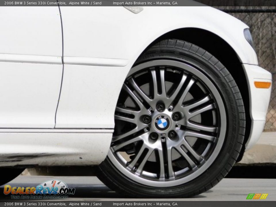 2006 BMW 3 Series 330i Convertible Alpine White / Sand Photo #11