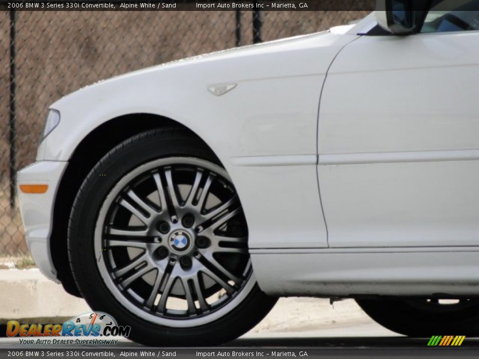2006 BMW 3 Series 330i Convertible Alpine White / Sand Photo #27