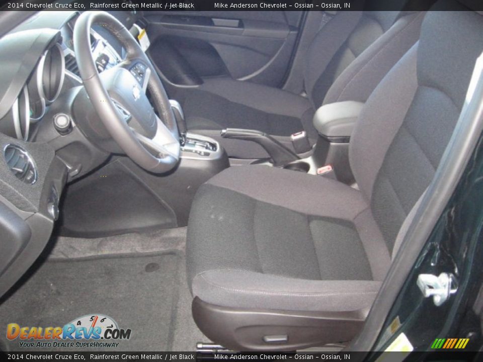 2014 Chevrolet Cruze Eco Rainforest Green Metallic / Jet Black Photo #8