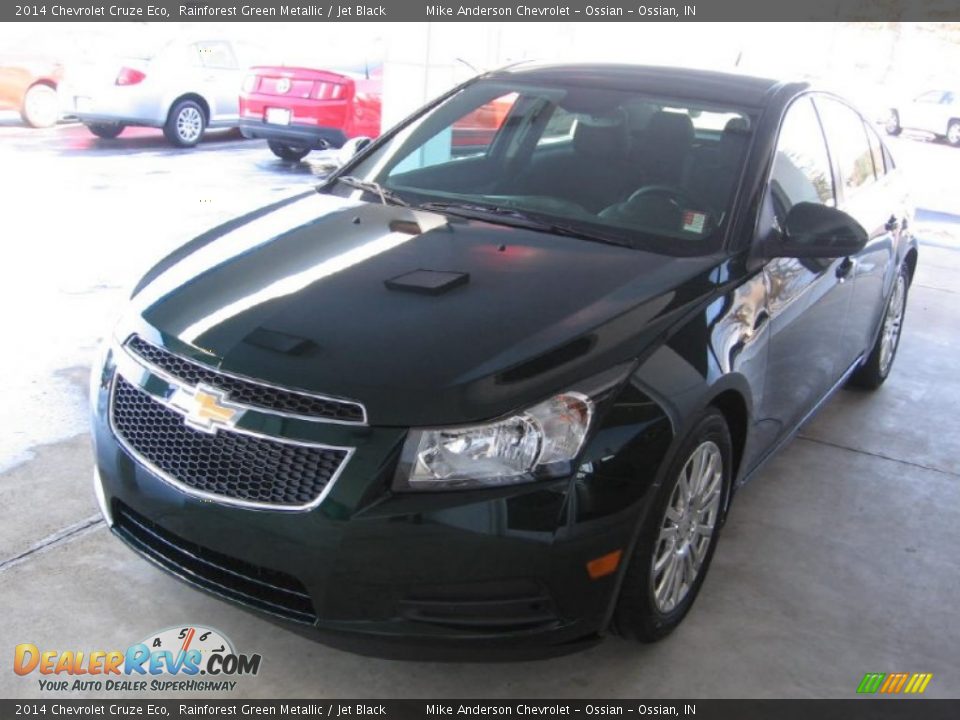 2014 Chevrolet Cruze Eco Rainforest Green Metallic / Jet Black Photo #19