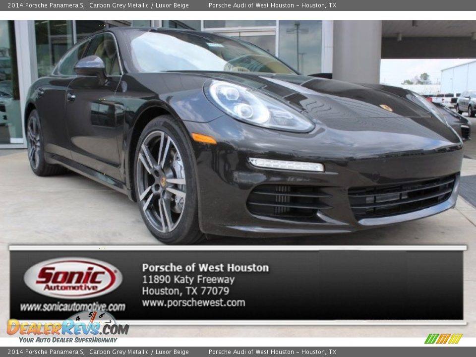 2014 Porsche Panamera S Carbon Grey Metallic / Luxor Beige Photo #1
