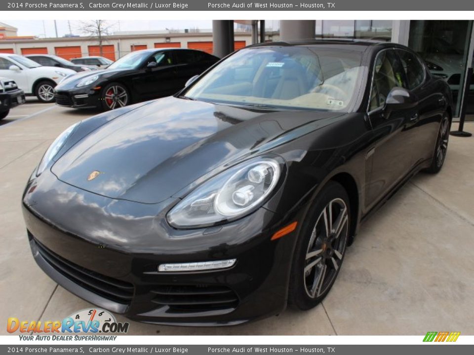 2014 Porsche Panamera S Carbon Grey Metallic / Luxor Beige Photo #3