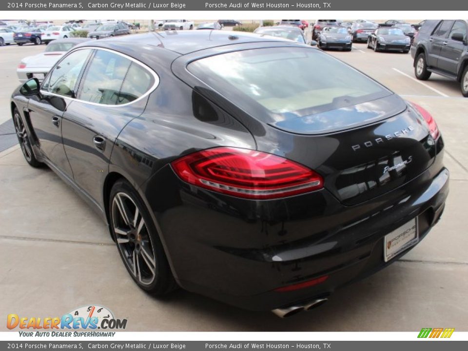 2014 Porsche Panamera S Carbon Grey Metallic / Luxor Beige Photo #5