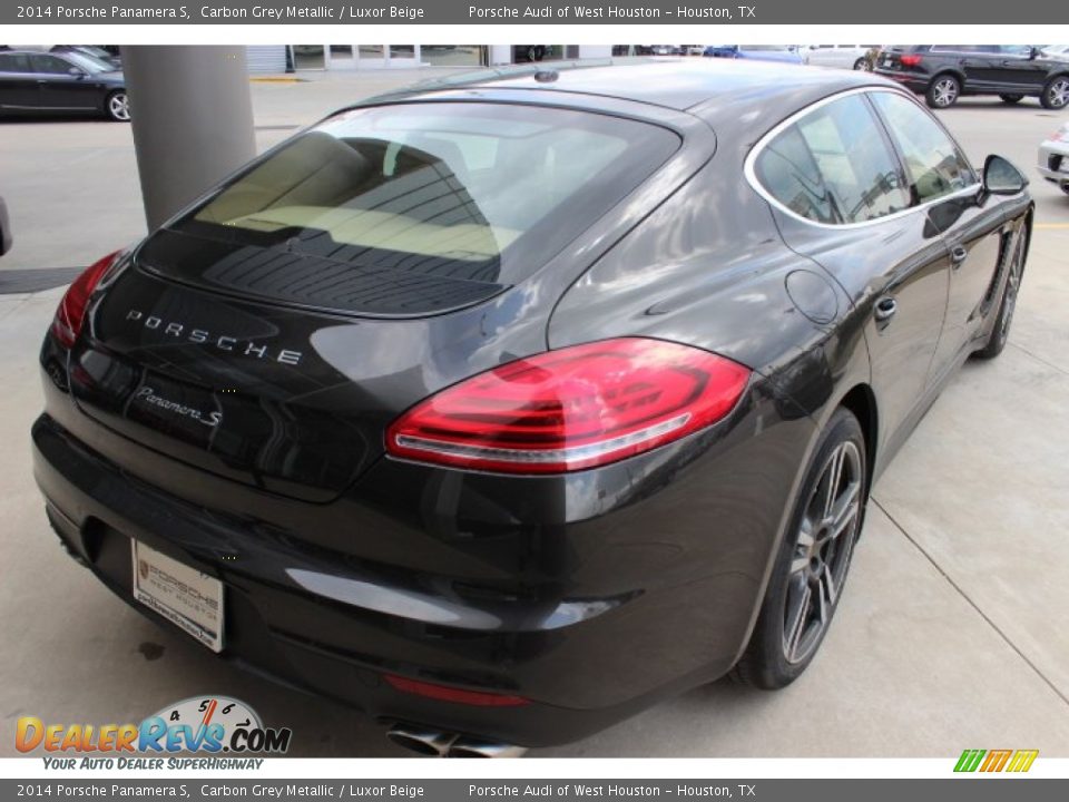 2014 Porsche Panamera S Carbon Grey Metallic / Luxor Beige Photo #7