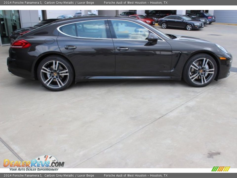 2014 Porsche Panamera S Carbon Grey Metallic / Luxor Beige Photo #8