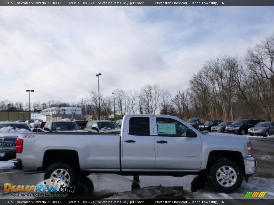 2015 Chevrolet Silverado 2500HD LT Double Cab 4x4 Silver Ice Metallic / Jet Black Photo #4