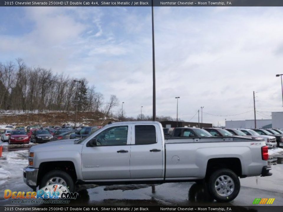 2015 Chevrolet Silverado 2500HD LT Double Cab 4x4 Silver Ice Metallic / Jet Black Photo #8