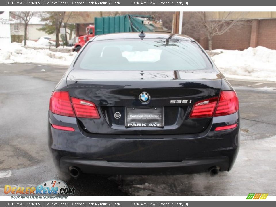 2011 BMW 5 Series 535i xDrive Sedan Carbon Black Metallic / Black Photo #4