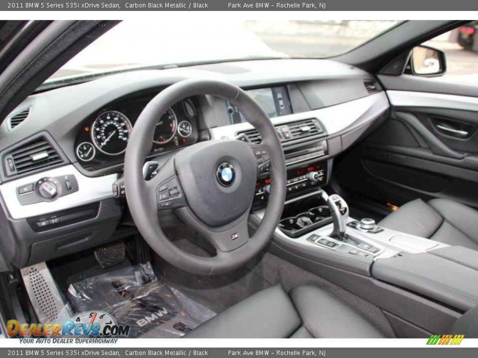 2011 BMW 5 Series 535i xDrive Sedan Carbon Black Metallic / Black Photo #9