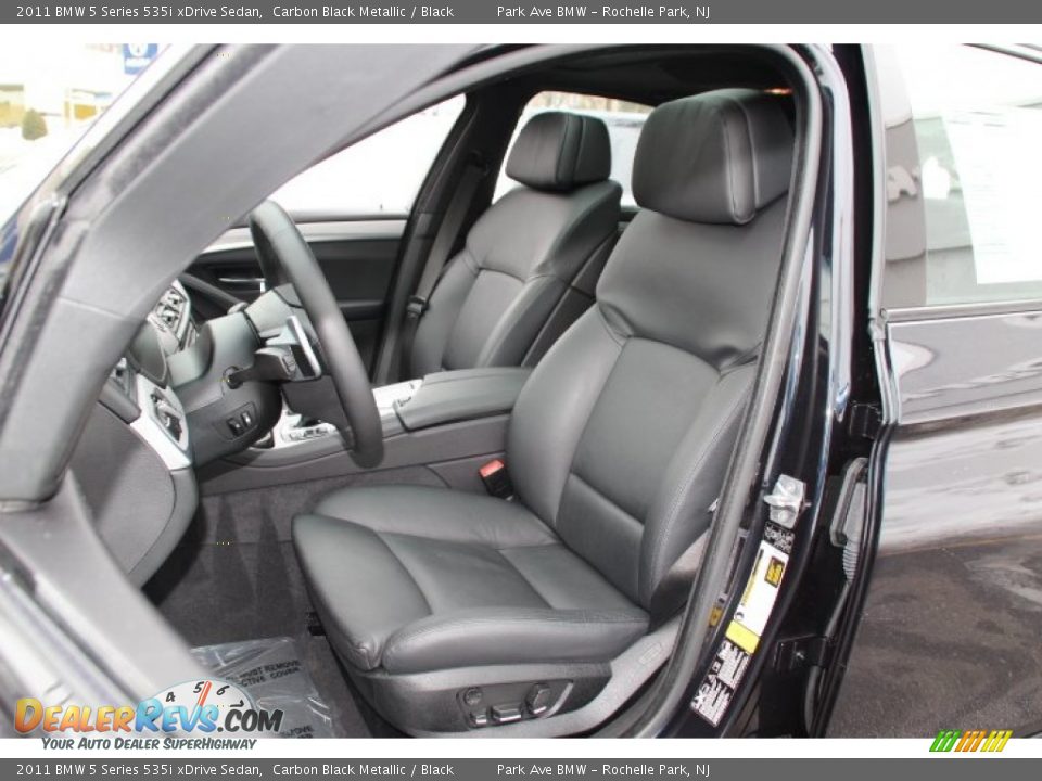 2011 BMW 5 Series 535i xDrive Sedan Carbon Black Metallic / Black Photo #11