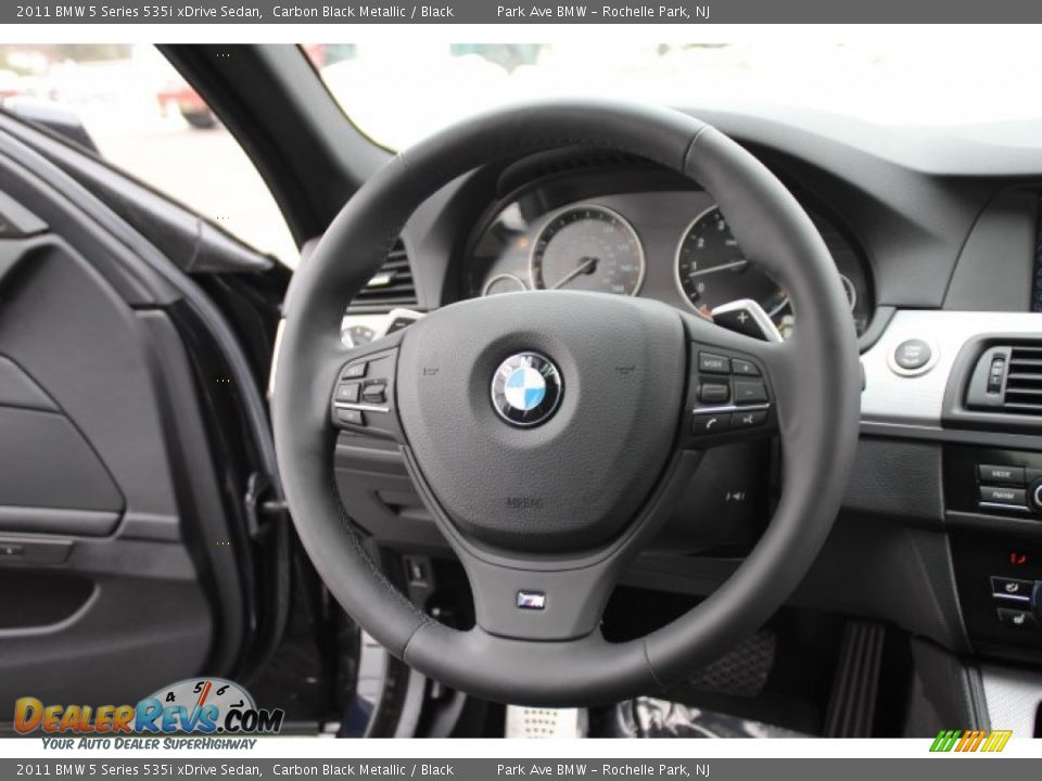 2011 BMW 5 Series 535i xDrive Sedan Carbon Black Metallic / Black Photo #16