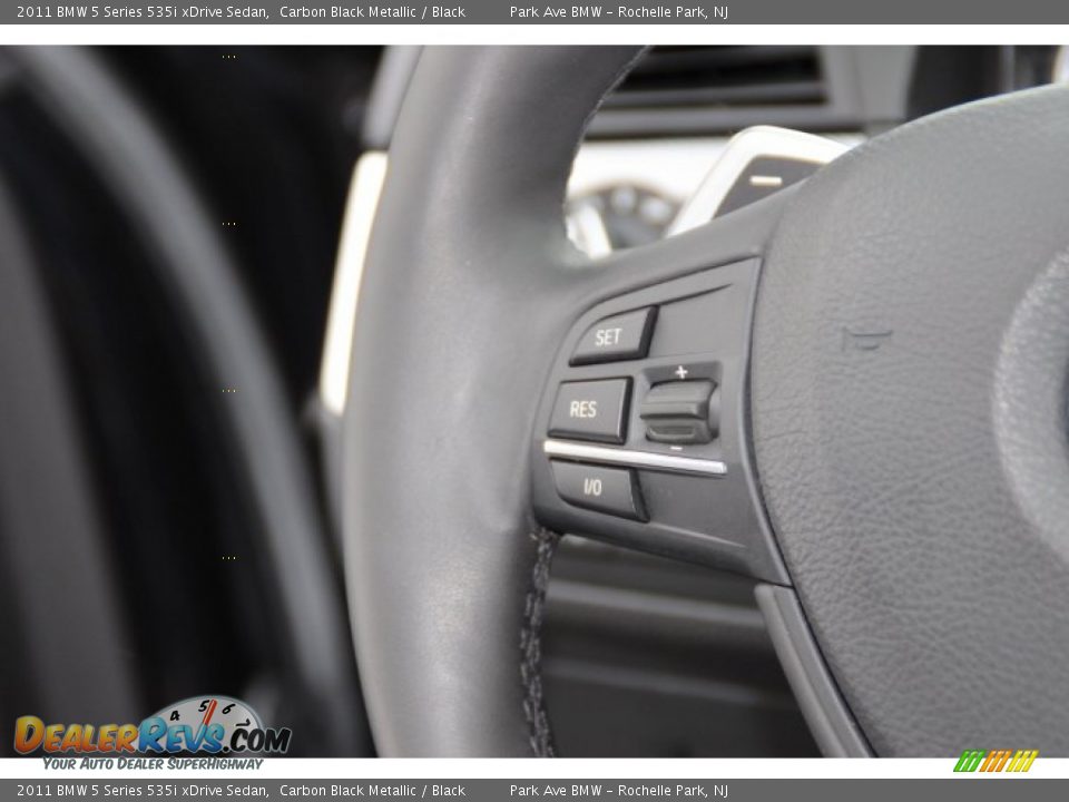2011 BMW 5 Series 535i xDrive Sedan Carbon Black Metallic / Black Photo #17