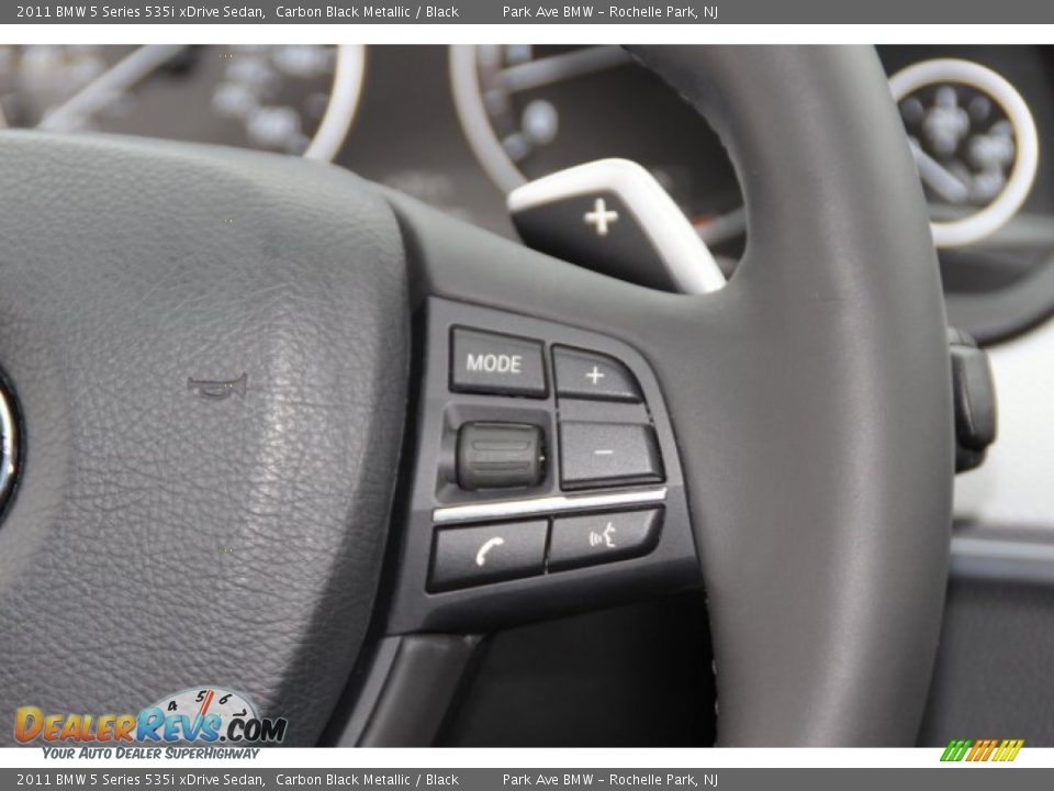 2011 BMW 5 Series 535i xDrive Sedan Carbon Black Metallic / Black Photo #18