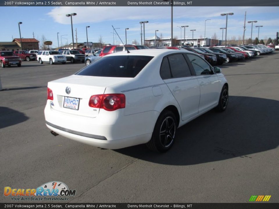 2007 Volkswagen Jetta 2.5 Sedan Campanella White / Anthracite Photo #6