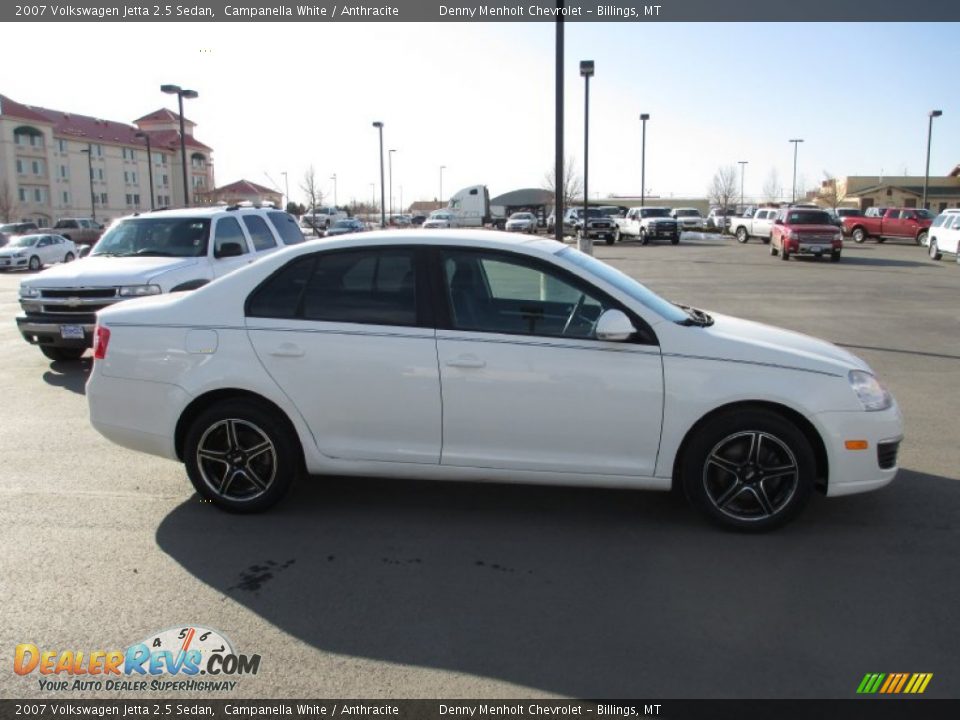 2007 Volkswagen Jetta 2.5 Sedan Campanella White / Anthracite Photo #7