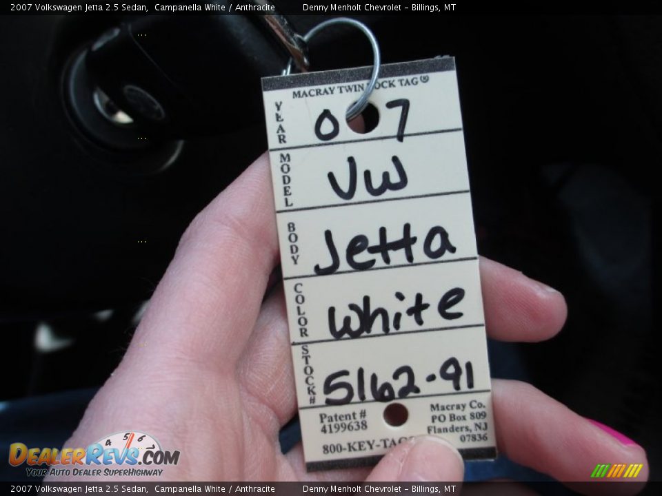 2007 Volkswagen Jetta 2.5 Sedan Campanella White / Anthracite Photo #17