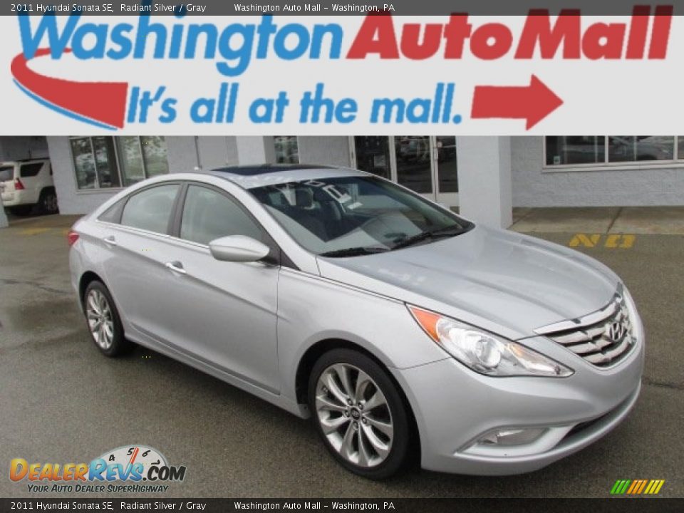 2011 Hyundai Sonata SE Radiant Silver / Gray Photo #1