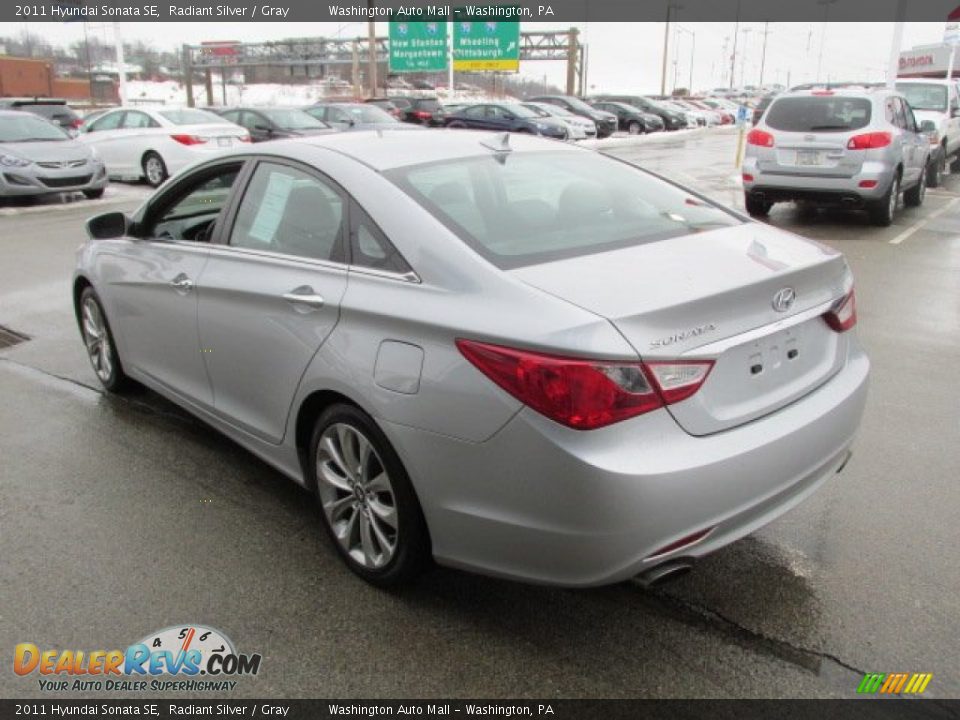 2011 Hyundai Sonata SE Radiant Silver / Gray Photo #7