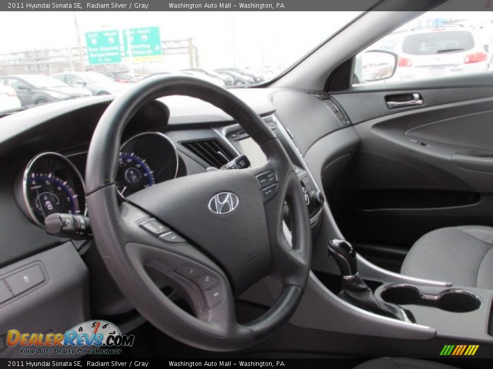 2011 Hyundai Sonata SE Radiant Silver / Gray Photo #10